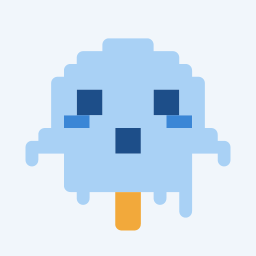 とけかけアイスれいちゃんのドット絵アイコン
