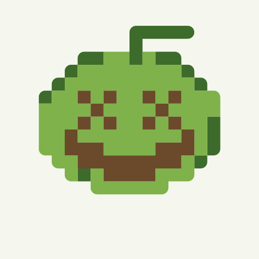 ばつめなしかぼちゃんのドット絵アイコン
