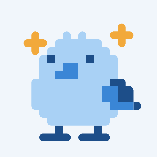 しあわせブルーバードひよのドット絵アイコン