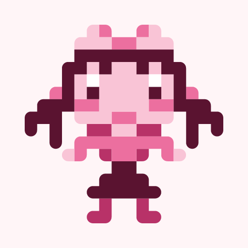 ツインテじらいけいひよのドット絵アイコン