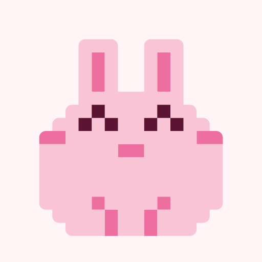 ニッコリうさたんのドット絵アイコン