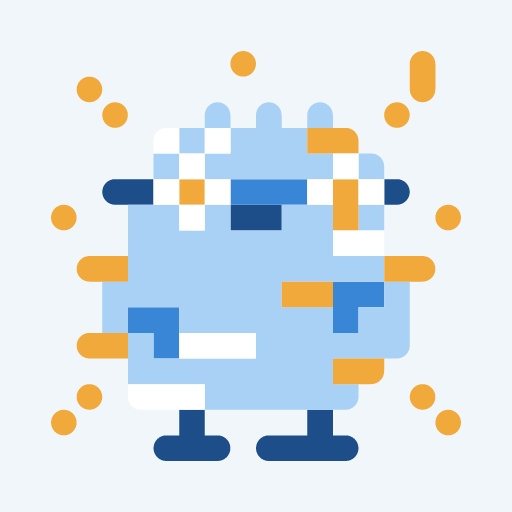 Metchakirameki Hiyo, a pixel-art icon