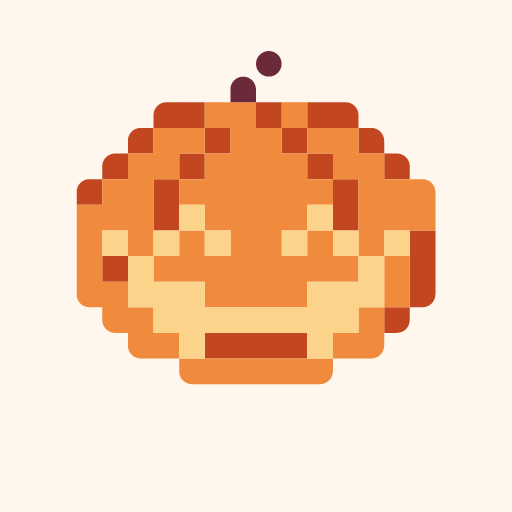 フレンドリーかぼちゃんのドット絵アイコン