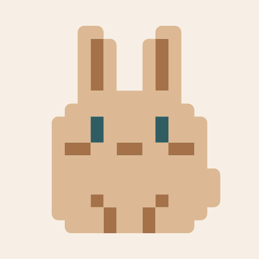 カフェモカうさたんのドット絵アイコン