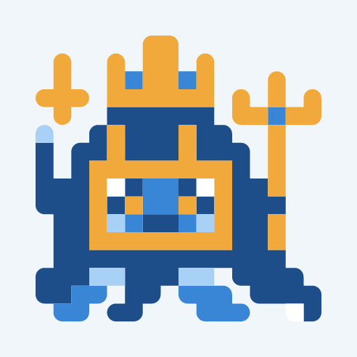 Kasu Poseidotton, a pixel-art icon