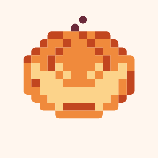 くちさけかぼちゃんのドット絵アイコン