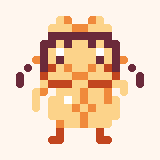 Furiruponcho Hiyo, a pixel-art icon