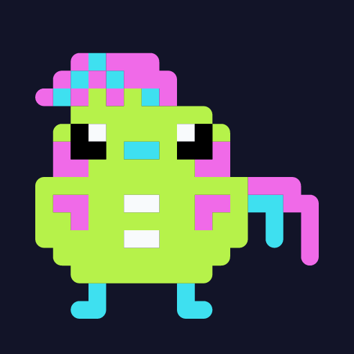 Toropikarubaado Hiyo, a pixel-art icon