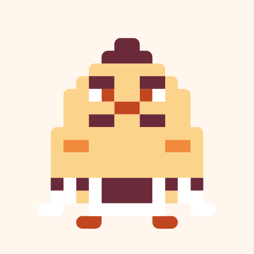 Yokozuna Hiyo, a pixel-art icon