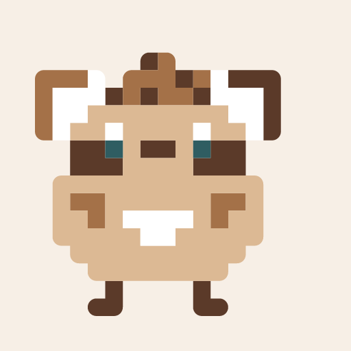 たぬきひよのドット絵アイコン