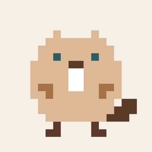 ビーバーひよのドット絵アイコン